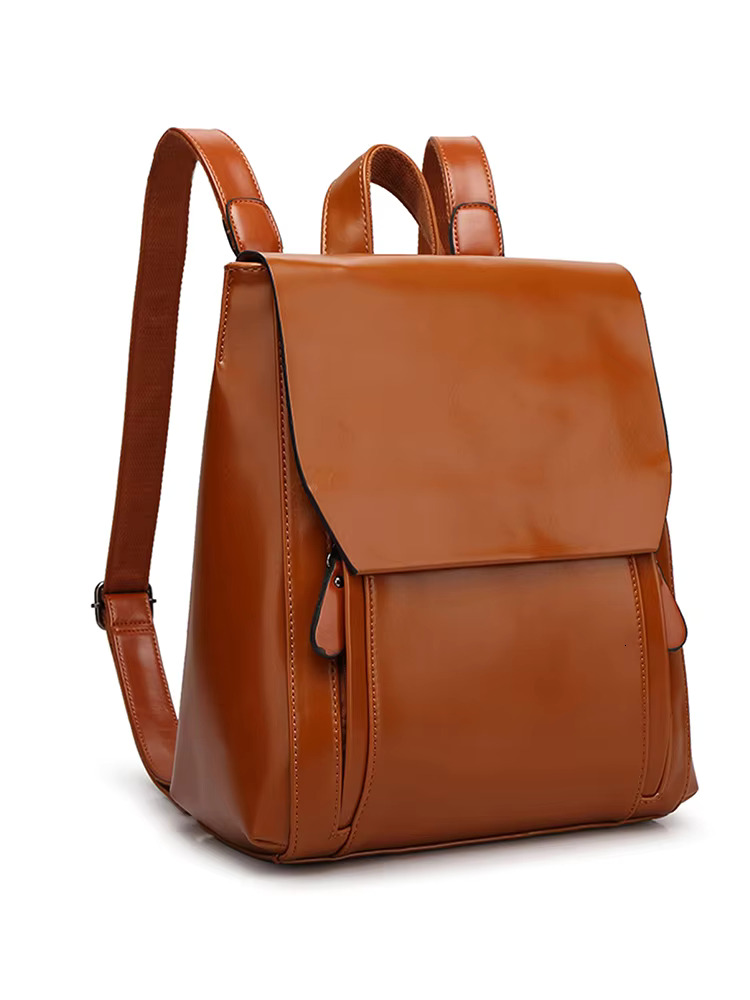 PU Leather Large Capacity 2024 Classic Retro College Backpack Joker Bag