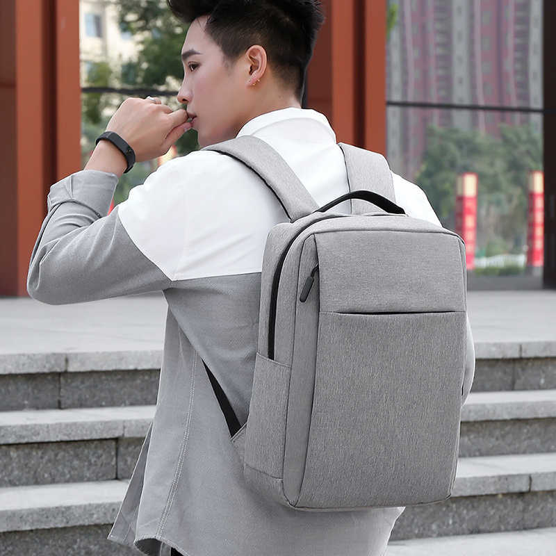 New backpack simple travel backpack mens and womens casual business computer bag student backpack gift bag