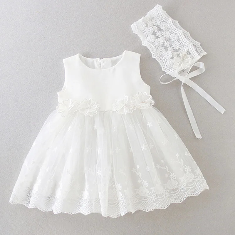 Summer 0-24M Baby Girl Birthday Party Princess Dress Toddler Baby Girl Baptism Dress born Baby Pography Clothing 250115