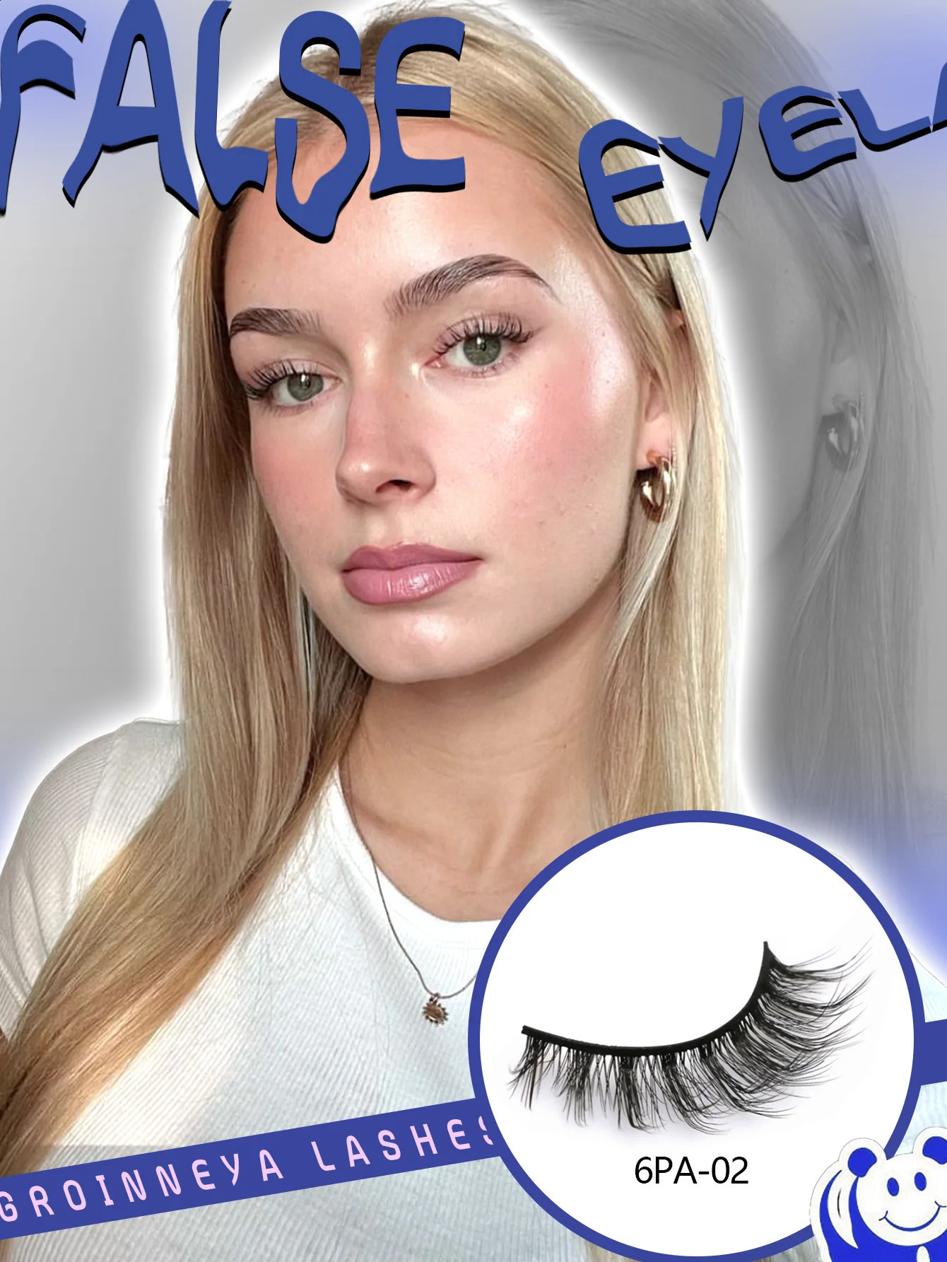 GROINNEYA Fluffy False Eyelashes 510 Pairs Manga Lashes Full Thick Natural Long Soft Fluffy 3D Faux Mink Lashes Extension 250110