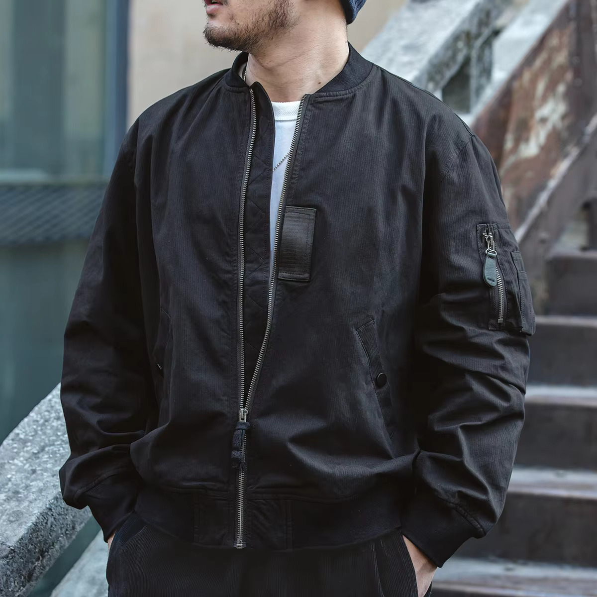 Maden Ma-1 Bomber Jackets Windproof Fighter Pilot Flight Jacket Casual Motorcycle Coat Men's Baseball Uniform