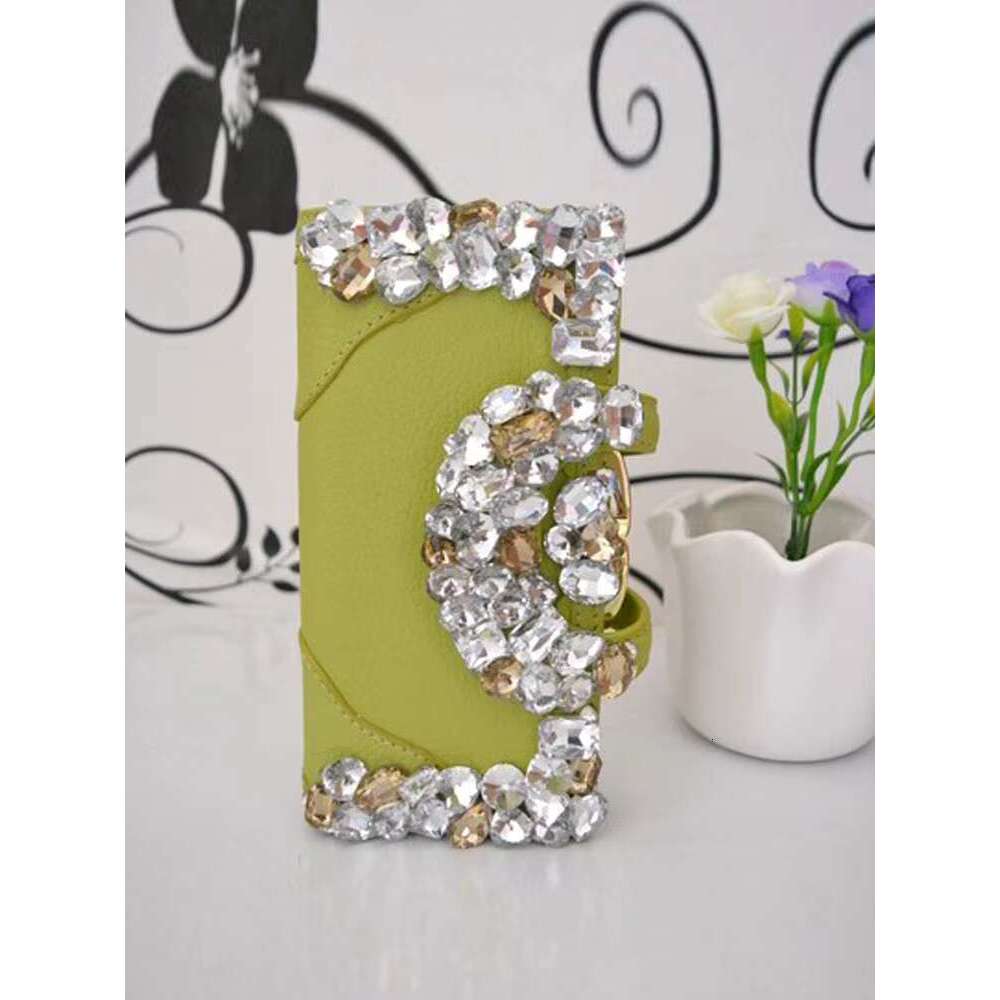 Fashion Women Shiny Dias Long Wallet Genuine Leather Purse Party Handbag Clutch Bag Female Crystal Hasp Card Holder Wallets