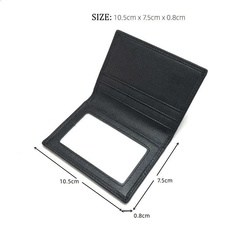 Real Leather Minimalist Wallet Small Thin ID Credit Card Holder Male Slim Simplicity VIP Cards Cases Women and Mens Accessories 250120