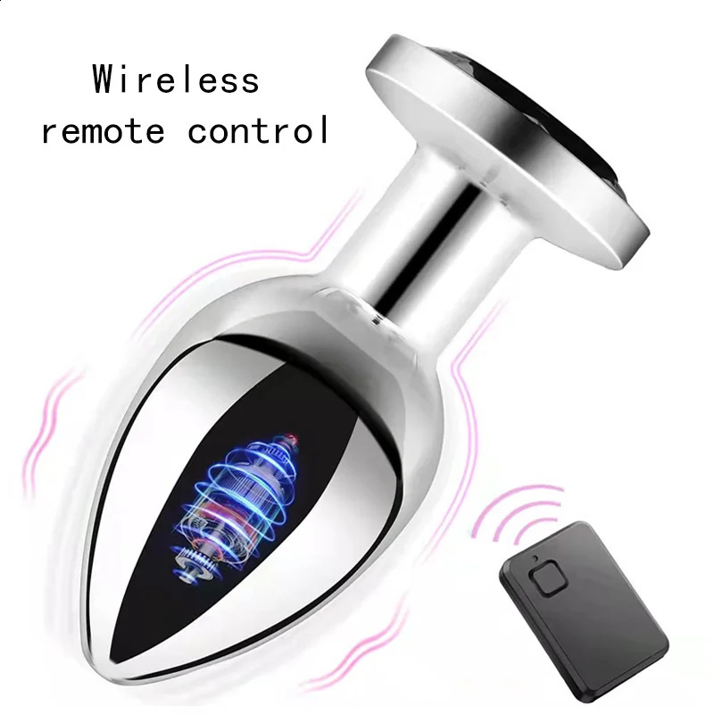 Multi Frequency Metal Anal Plug Vibrator Wireless Remote Control Massage Anal Adult Masturbator For Female Male 250108