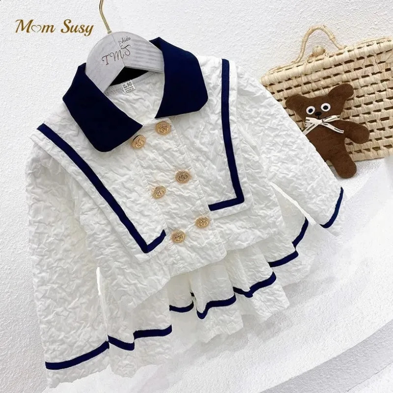 Baby Girl Clothes Set JacketSkirt 2PCS Infant Toddler Child School Suit Kid Clothing Spring Autumn 110Y 250117