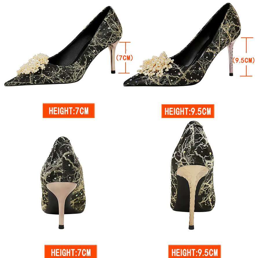 BIGTREE Shoes Pearl wers Woman Rhie High 2025 New urious Women Heels Stiletto Large Size Ladies Pumps