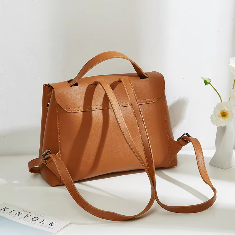 Bag Set,Backpackfemale,Largecapacityfashionleisuretravelsoft Leatherbackpackfemale Bag, Handbag