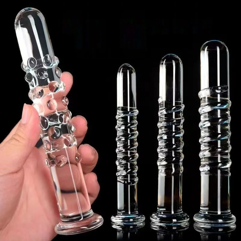 Crystal Glass Realistic Dildo 6 Size Anal Butt Plug G-spot Stimulation Beads Prostate Massage for Women Anal Plug Sex Toys 250108