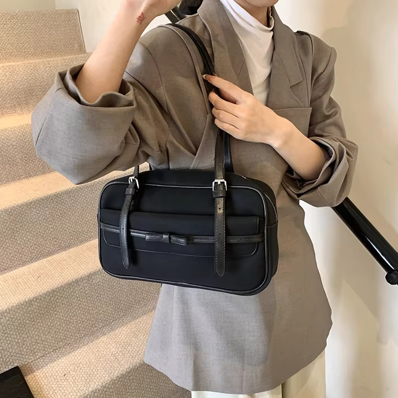 LEFTSIDE Retro NUBUCK Shoulder Bags Lady Tote Bag For Women 2024 Winter New Trend Y2k Korean Fashion Design Handbags And Purses