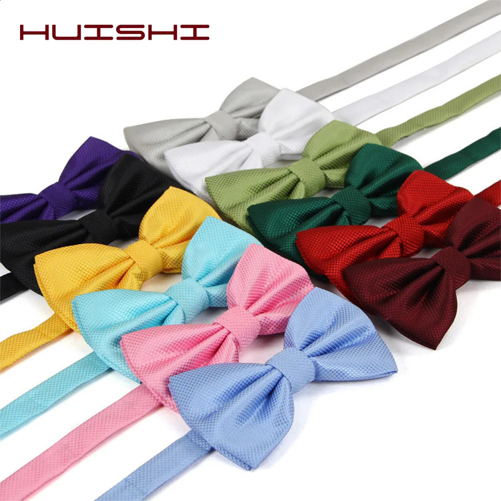 HUISHI Adjustable Bow Tie Men And Women Wedding Accessories Party Bowtie Classic Adult Multicolor Adjust Neck Fashion 250114
