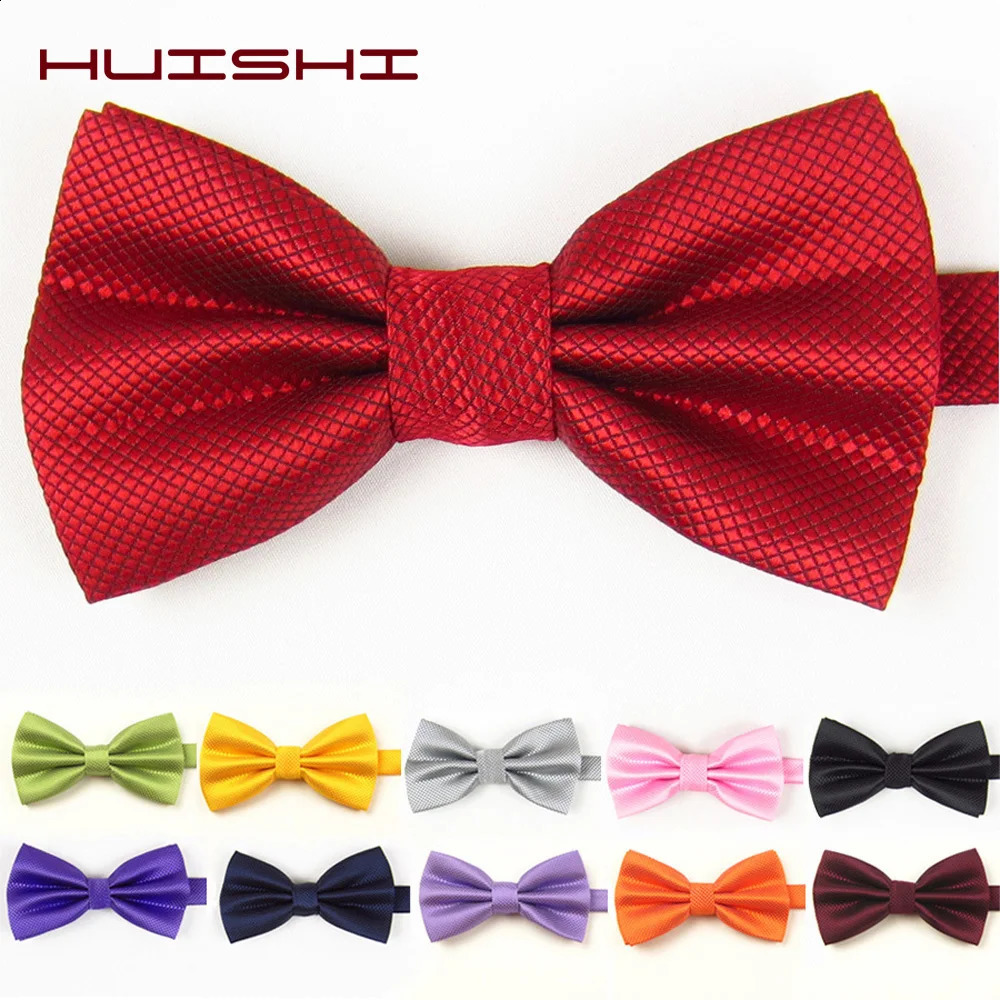 HUISHI Adjustable Bow Tie Men And Women Wedding Accessories Party Bowtie Classic Adult Multicolor Adjust Neck Fashion 250114