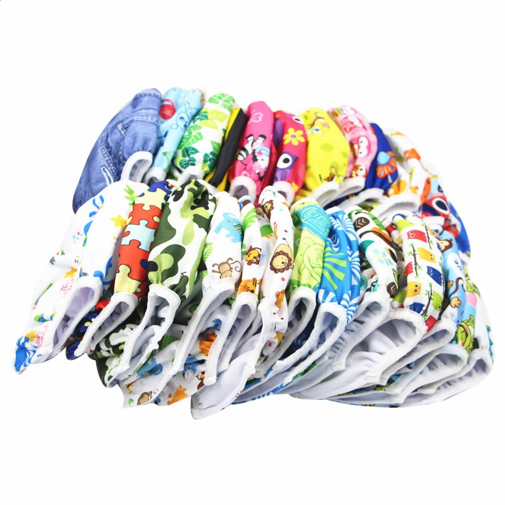 Baby Swim Diapers Waterproof Adjustable Cloth Diapers Pool Pant Swimming Diaper Cover Reusable Washable Baby Nappies 250114