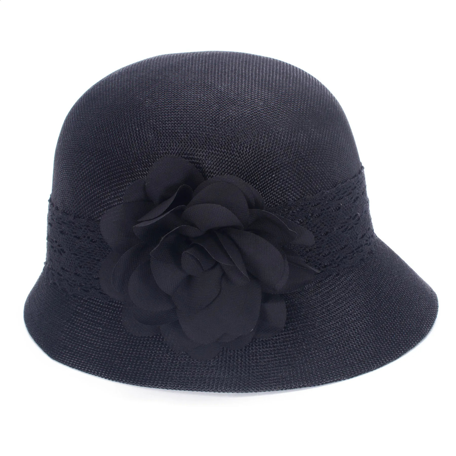 Lawliet Womens Lace Polyester Cloche Bucket Wedding Occasion Hats Sun Beach Cap A610 250118
