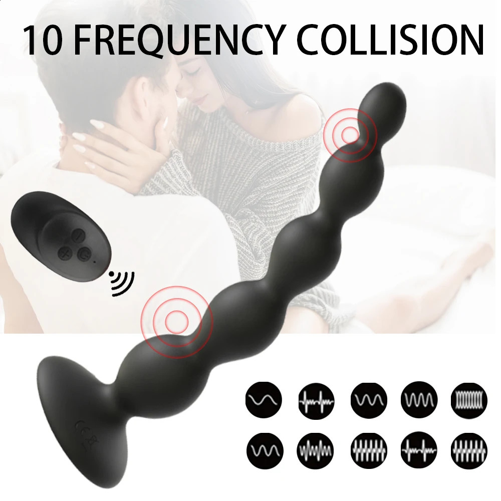 10 Speed Anal Vibrator Male Prostata Massager Anal Beads Butt Plugs G Spot Dildo Vibration Sex Toys for Men Gay Women USB Charge 250108