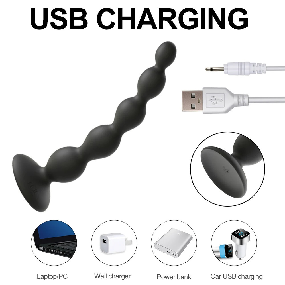 10 Speed Anal Vibrator Male Prostata Massager Anal Beads Butt Plugs G Spot Dildo Vibration Sex Toys for Men Gay Women USB Charge 250108