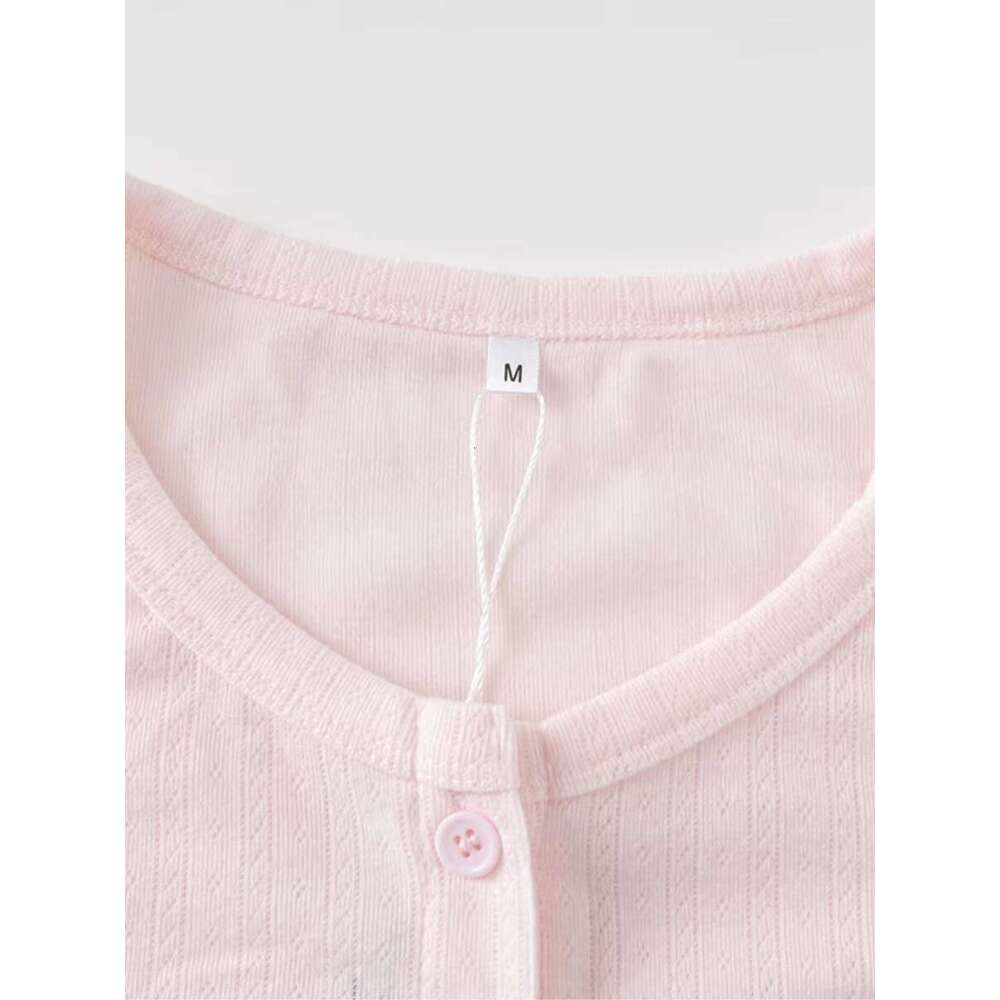 Solid Sweet Fashion 2 Piece Set Women Single Breasted Long Sleeve Cropped Tops Wide Leg Trouser Suits Casual Simple Home Sets