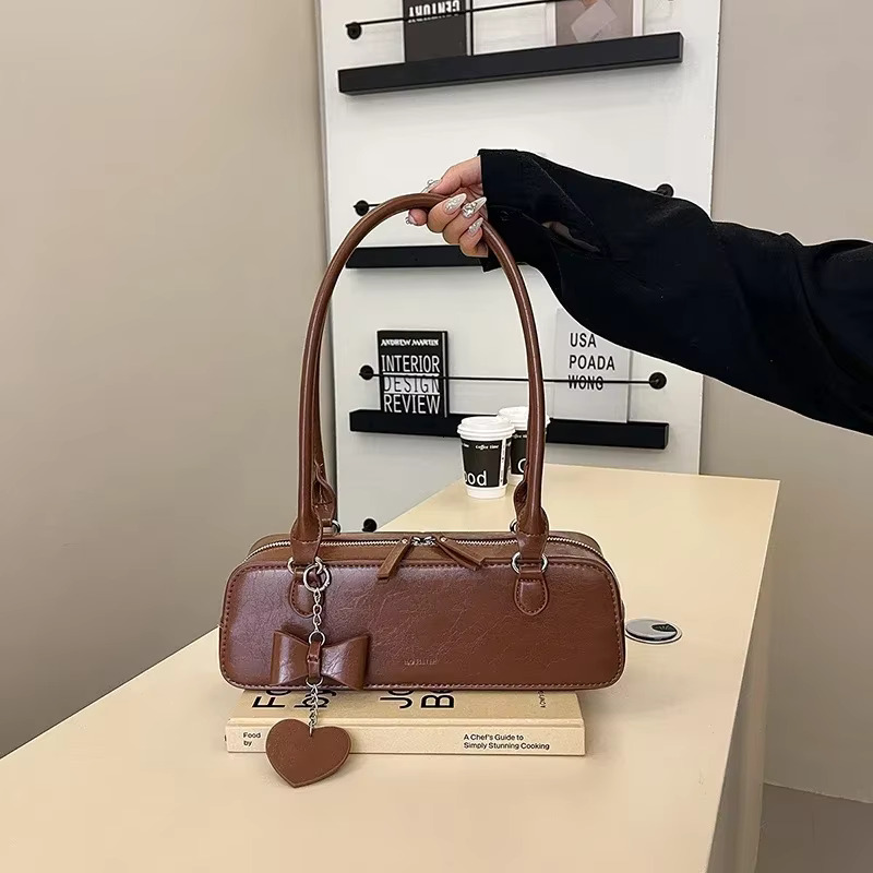 New Sewing Thread Zipper PU Youth Shoulder Light Pocket Women's Designer Handbag 2025 High-quality Large Capacity Women's Shoulder Bag