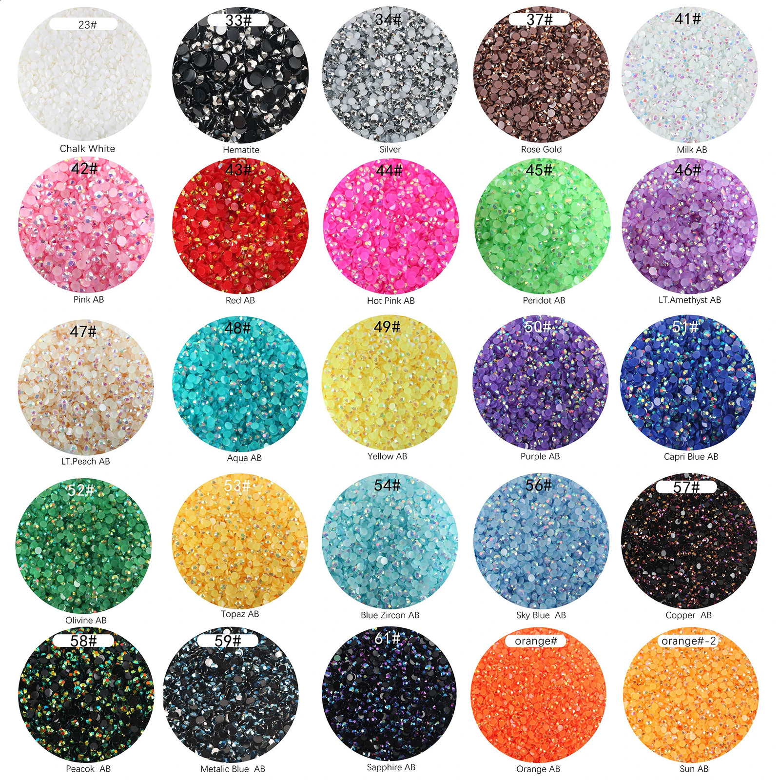 Big Pack Wholesale Resin Rhinestones Bulk FlatBack Jelly Rhinestone For DIY Craft Tumbler Crystals Glitters Stone For Nail Deco 250122