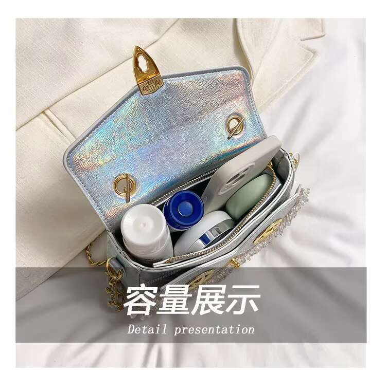 Women Brand PU Leather Plaid Quilted Crossbody Retro Chain Lock Crystal Tassels Owl Messenger Bag