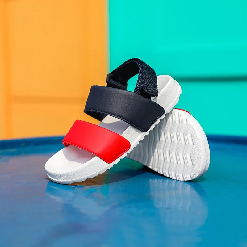 Summer Little Boy Sandals Color Block And Lovely Pink Children Sandals Toddler Baby Soft Leisure School Girls Beach Sandals 250114