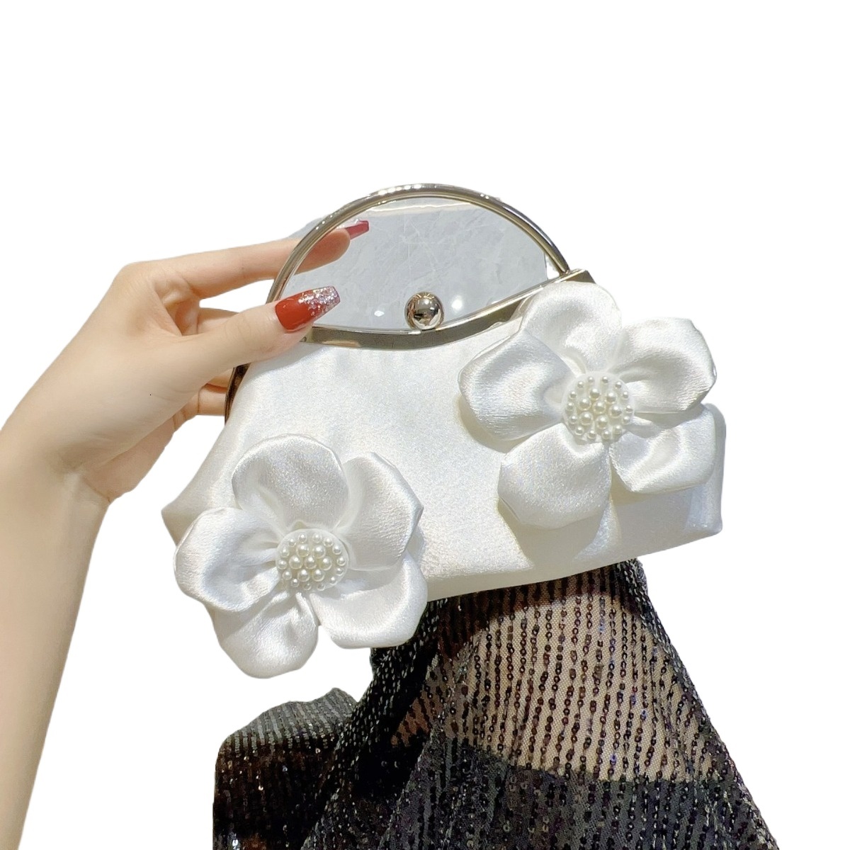 New Fashionable High-End Handbag With One Shoulder Crossbody Design For Dinner, Wedding Bridesmaids, And Cheongsam