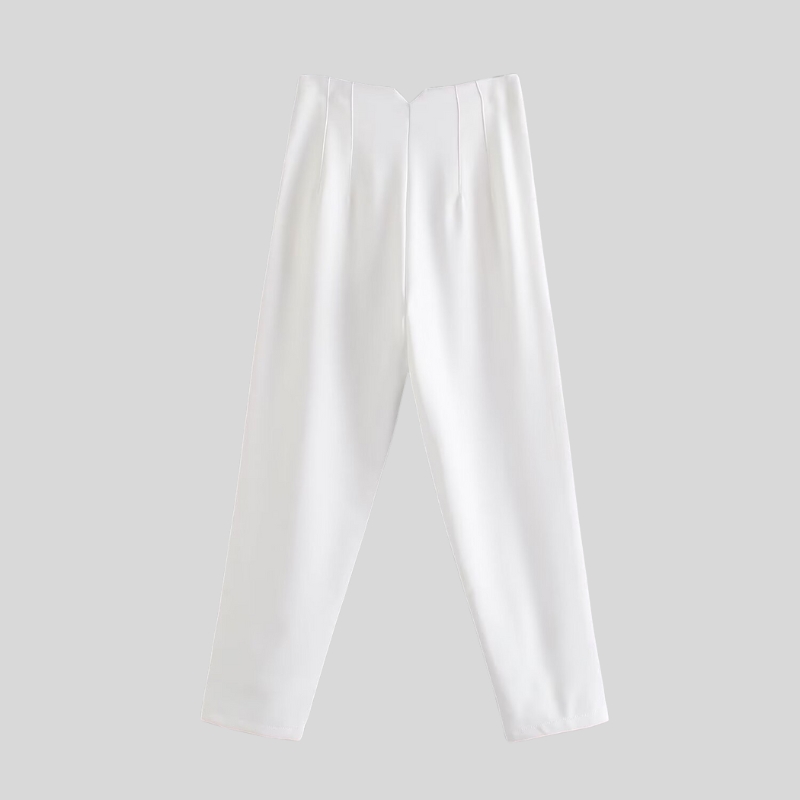 New best-selling European and American style fashion classic women's clothing high waist and thin slim casual trousers