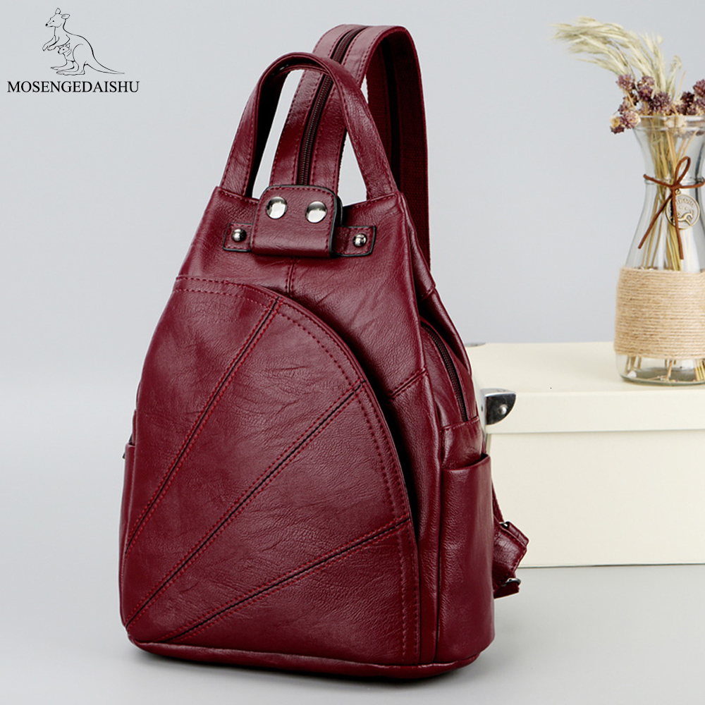Casual Women Backpack High Quality Youth Leather Female Double Shoulder Bag Designer Brand School Bags For Teenage Girls Mochila