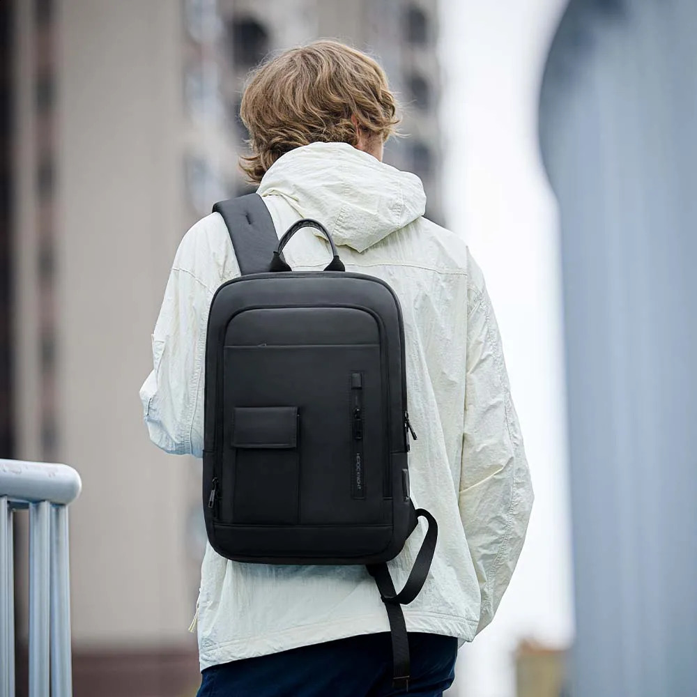 HK Slim 156 Laptop Backpack Mens Business Backpacks with USB Port Lightweight Work Bag for College Daily Travel Back Pack 250121