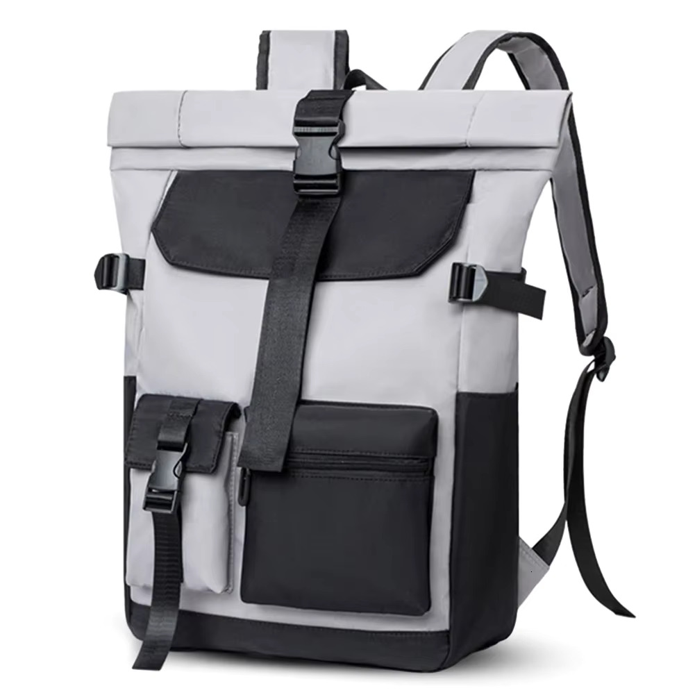 Waterproof Sports Leisure Daypack Roll Up Men Hiking Backpack Computer Bag For Outdoor Travel Camping Use