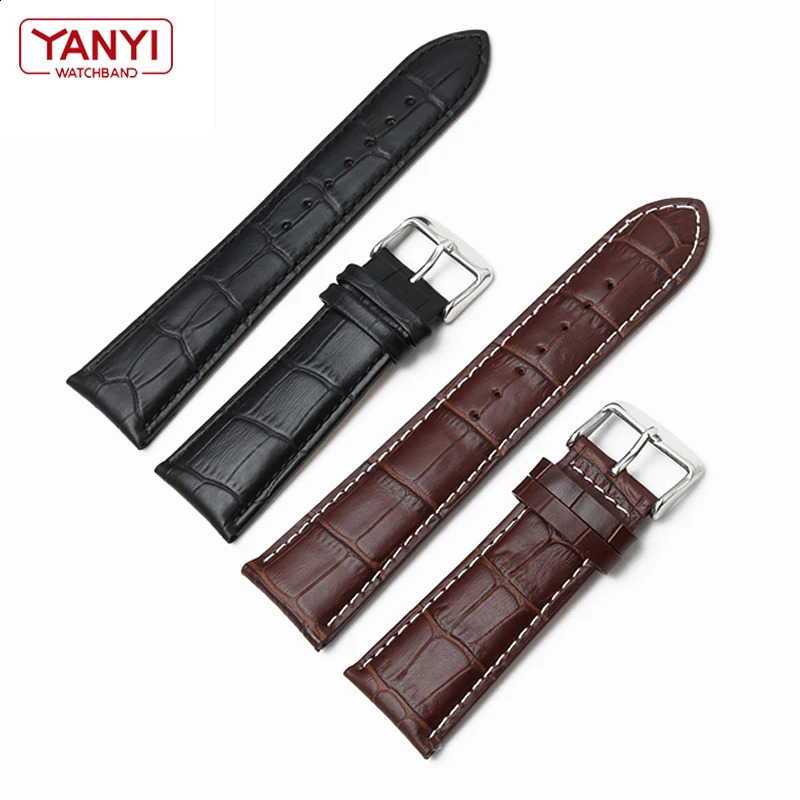 Genuine Leather Watch Strap 22mm 23 24 26mm 28mm watchband pin Clasp mens leather bracelet general watch band alligator grain 250118