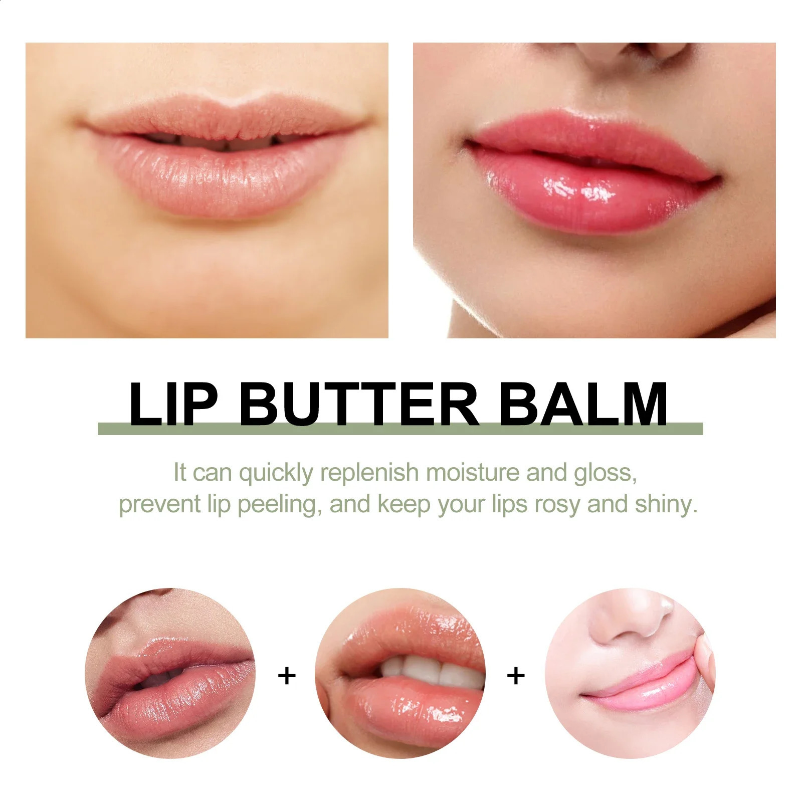 Lip Butter Balm Dilute Lip Lines Prevent Dry And Cracked Lips Brightening Lip Color Moisturizing Nourishing Lip Care Cream 5 Pcs 250121