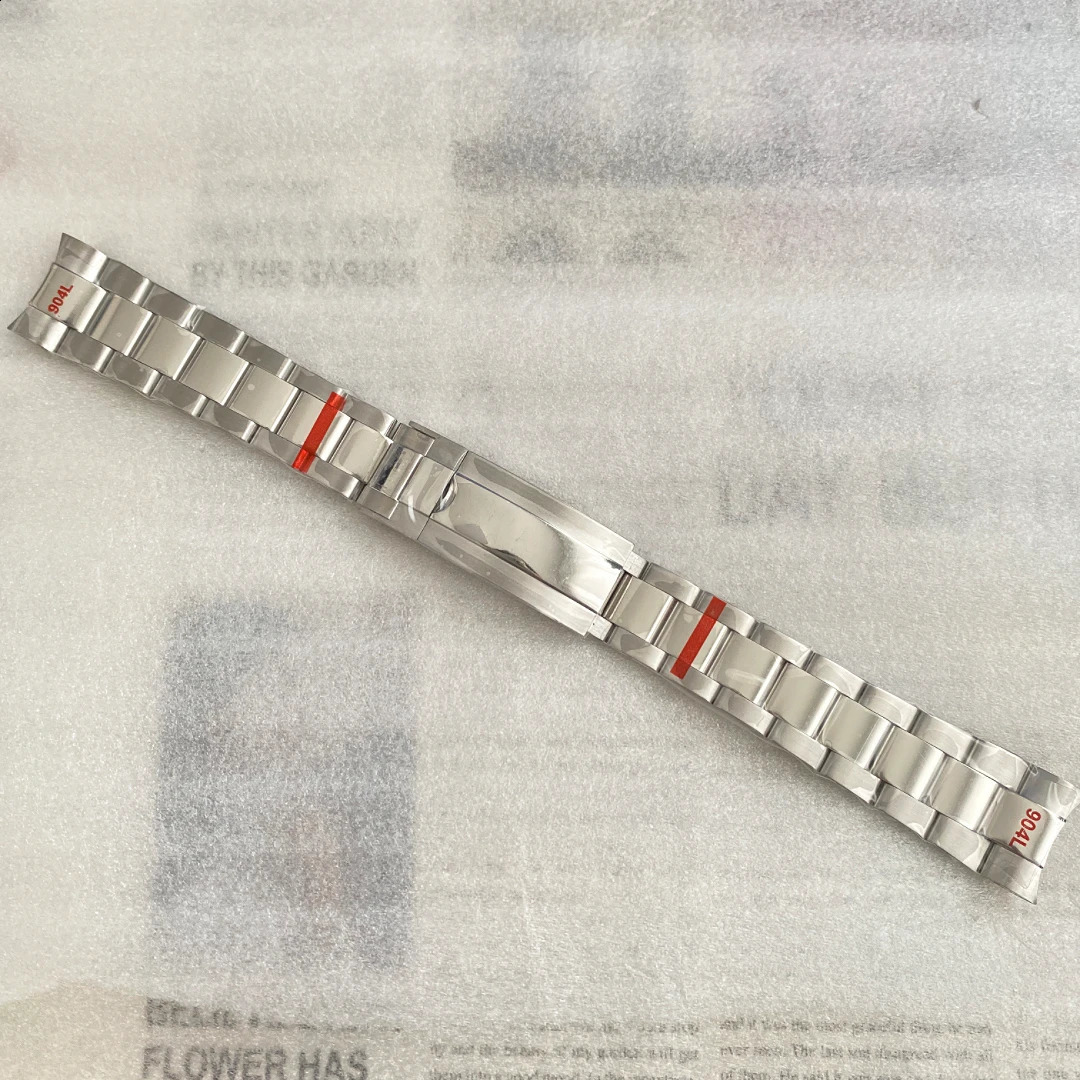 20mm Watch Band For NH35 Sub Jubilee Case 904L Stainless Steel Strap Glide Lock Buckle Silver Gold Bracelet 250118