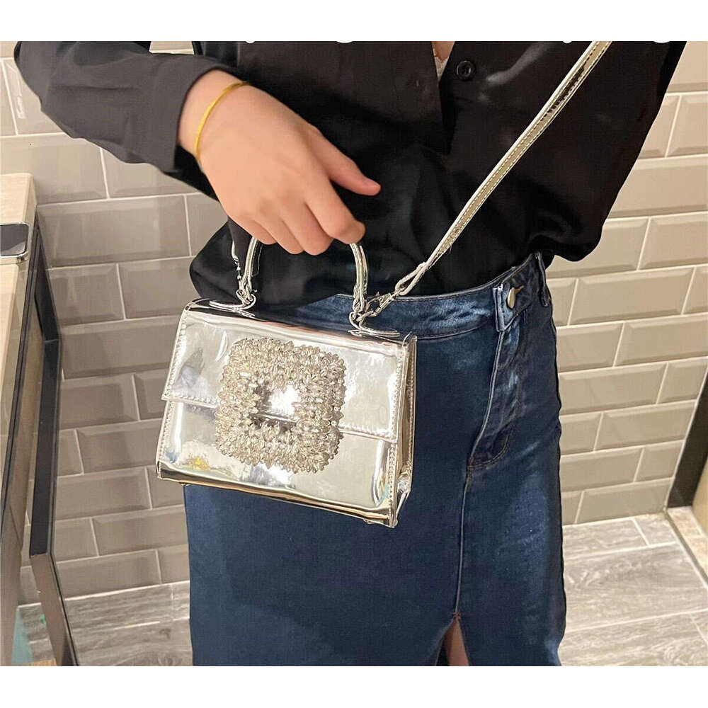 Fashion Shiny PU Gold Sier Dress Purse Dias Satin Prom Evening Bags Women Crossbody Handbag Flap Tote Shoulder