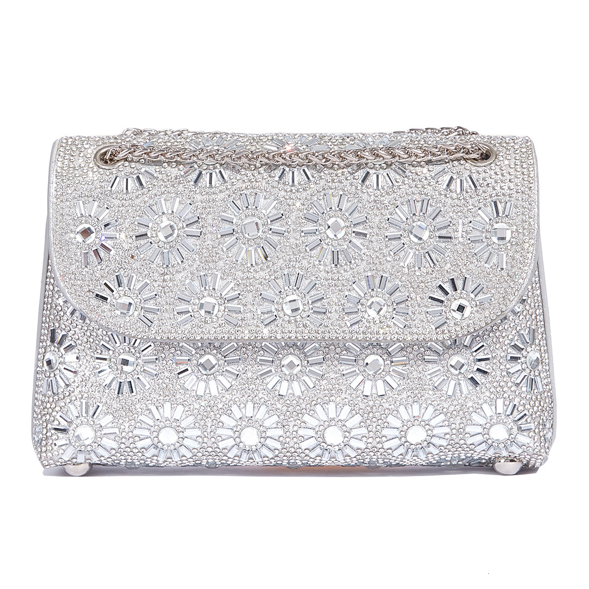 New Shoulder Trendy Chain Party And Dinner Bag, Fashionable Women's Small Square
