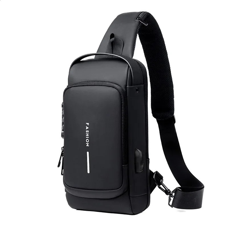 Customizable Antitheft Password Lock Motorcycle Men Bag With USB Charger Multifunctional Saddlebag Sports Waist 250122