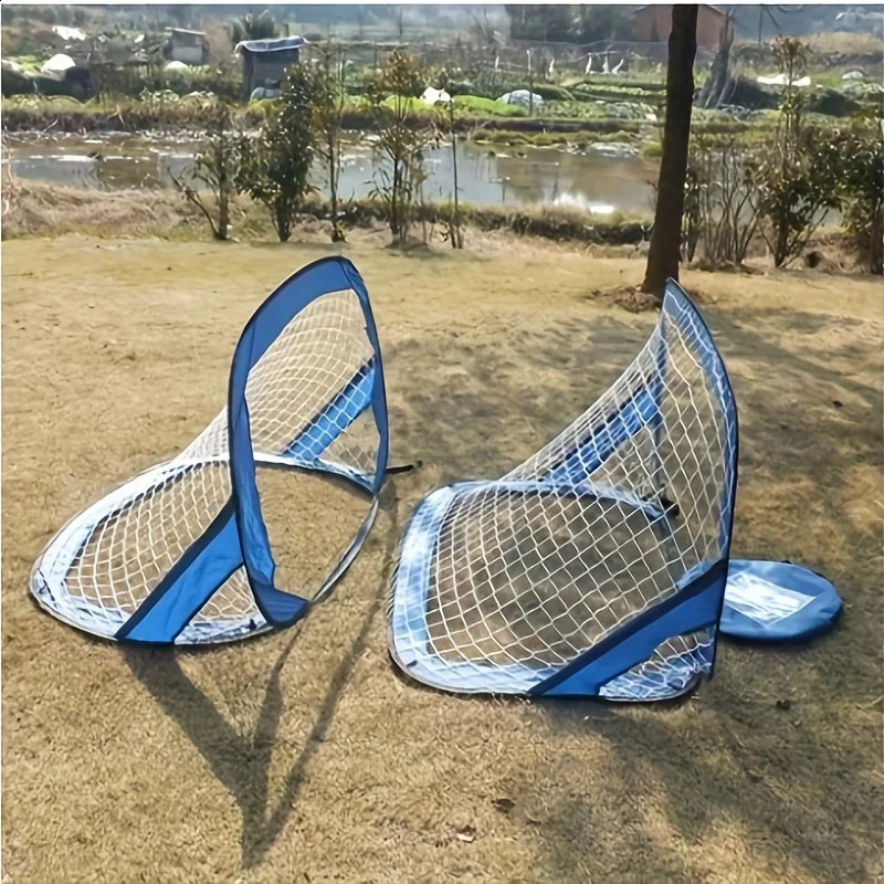 1-Set Portable Soccer Goal Indoor and Outdoor Training - Complete Beach Soccer Net and Football Training Equipment 250117