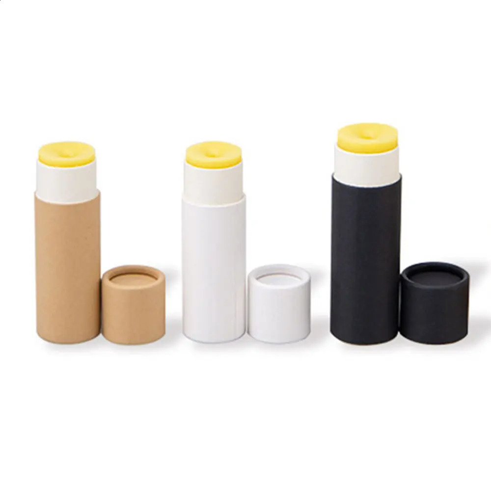 50PCS Push Up Tubes Lip balm Kraft Paper Tube Empty Lipstick Tube Degradable Cosmetic Containers Solid Paste Tube 250121
