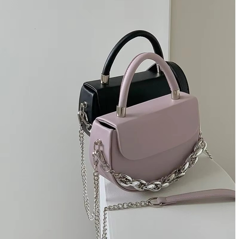 JIAERDI Retro Handle Saddle Purse Women Vintage Pu Leather Chain Chic Black Messenger Bag Female Casual Crossbody Bags New