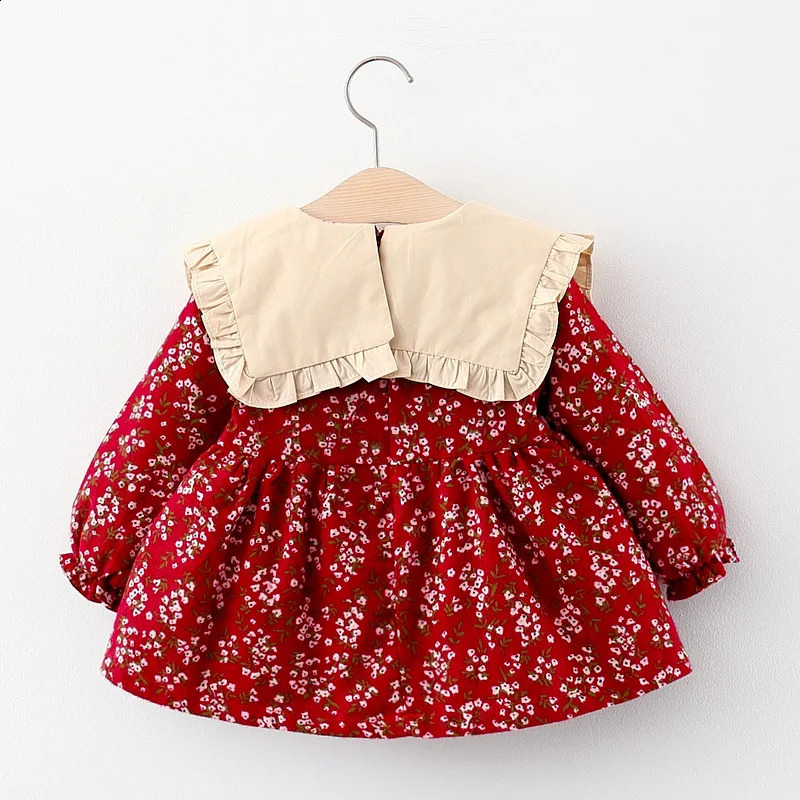 Autumn born Baby Girls Clothes Toddler Floral Princess Dress for Girl 1 year Birthday Christmas Dresses Infant Clothing 250116