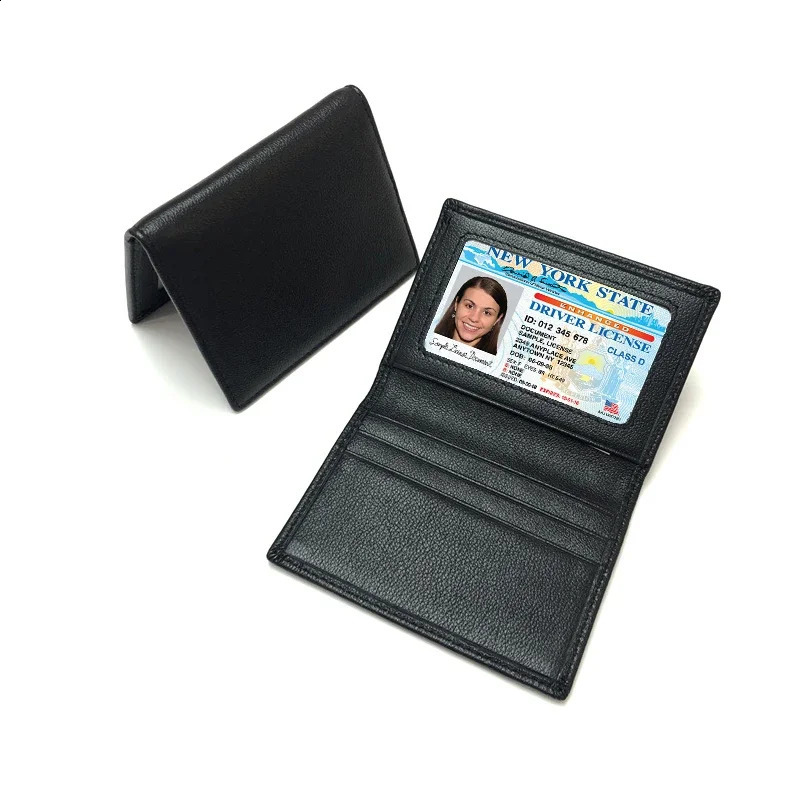 Real Leather Minimalist Wallet Small Thin ID Credit Card Holder Male Slim Simplicity VIP Cards Cases Women and Mens Accessories 250120