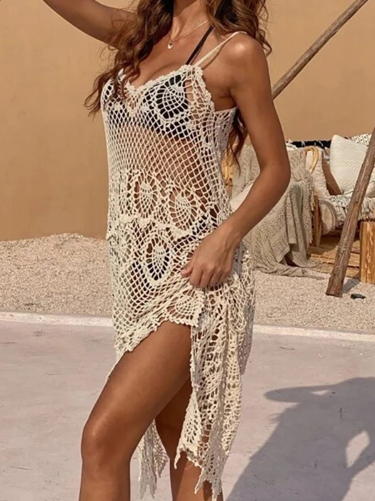 Fitting Bohemian Hollow Pareo Beach Set Womens Swimsuit Lace Summer Dress Holiday Beach Dress 250118