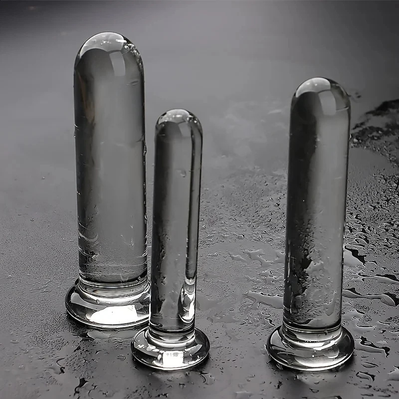 Crystal Glass Realistic Dildo 6 Size Anal Butt Plug G-spot Stimulation Beads Prostate Massage for Women Anal Plug Sex Toys 250108