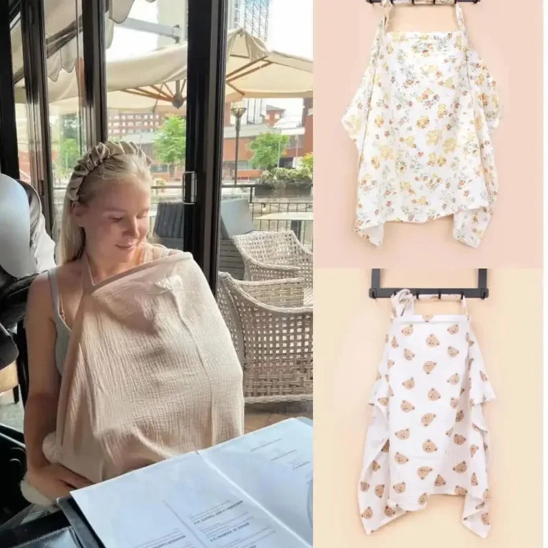 Mother Outing Breastfeeding Cover Cotton Baby Feeding Nursing Shawl Adjustable Privacy Apron Stroller Blanket 250120