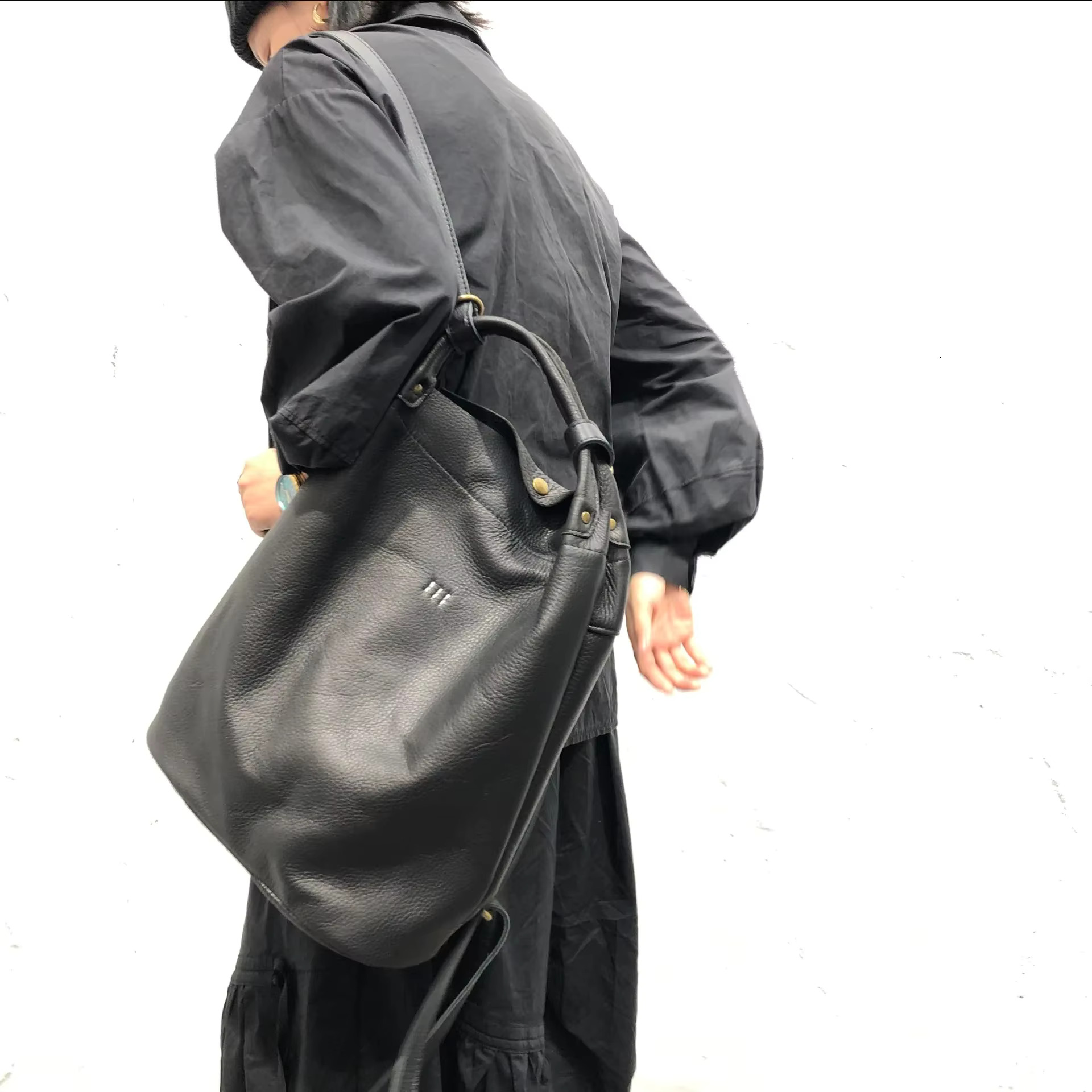Genuine Leather Handmade Top Layer Cowhide Backpack For Women's Style Handbag