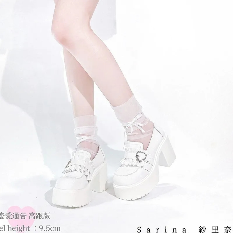 Thick Bottom Mary Jane Small Leather Shoe 2024 Autumn n Punk Lolita Fashion Versatile Loafers Casual 250118