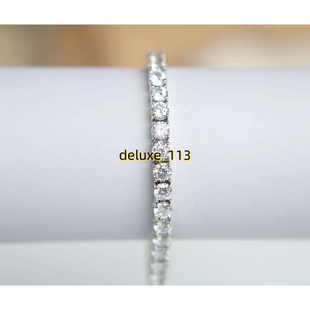 fashioh hip hop 5mm cz tennis bracelet Moissanite beads men bangle chains strand for women pulseiras bijoux sier crystal bracelets