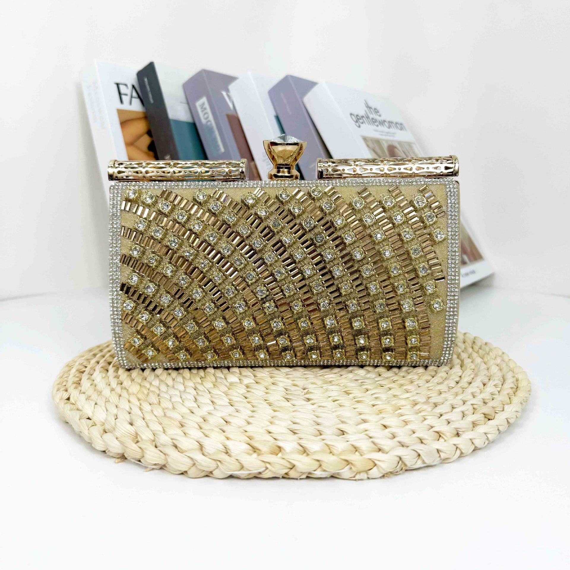 New Diamond Studded Women's Banquet Wedding Handheld Evening Dress Bag For Purses