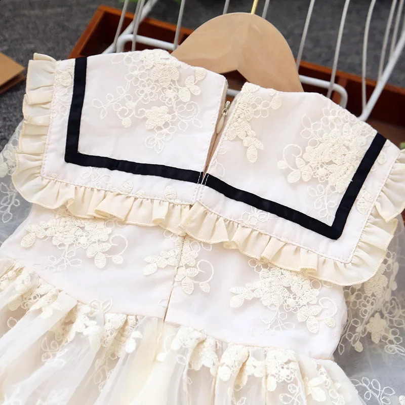 Baby Girls Longsleeved Lace Dresses Childrens Kids Bowknot Princess Fairy Outwear 250117