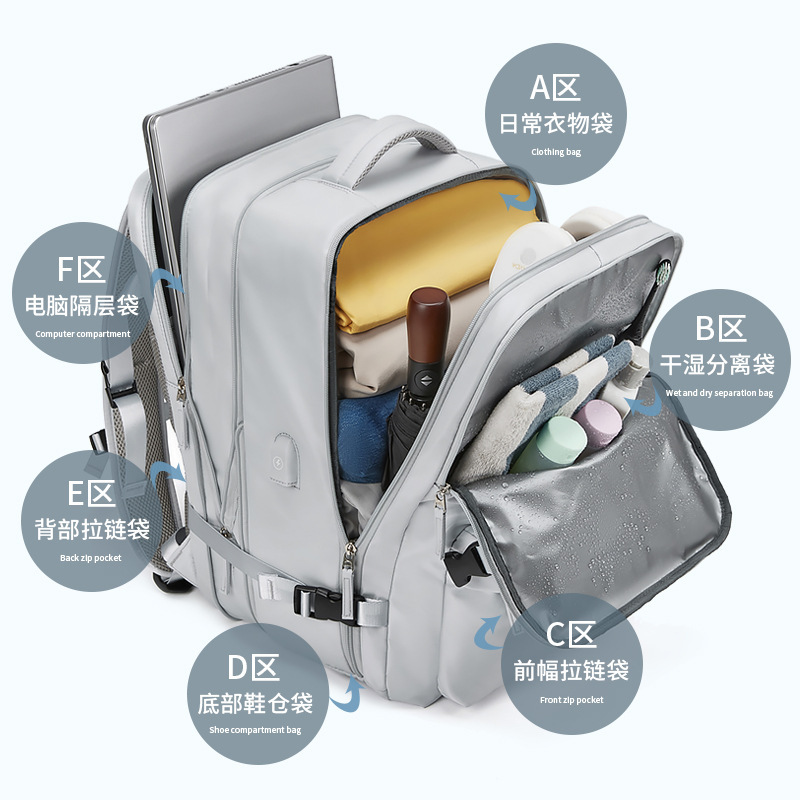 Bag Travel Backpack For Women, Large Capacity College Student Computer Backpack, Fashionable Short Distance Travel, Business Trip Luggage Bag