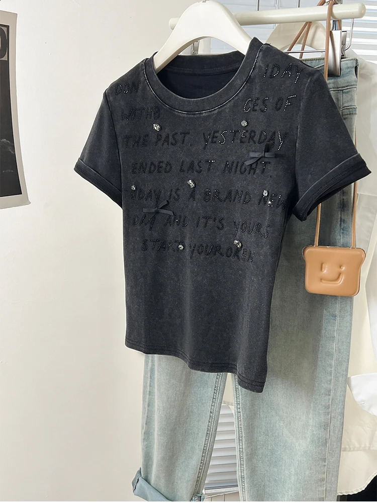 Summer Women T Shirt TShirt Woman Clothes Tops Tshirt Female Crop Top Tees Y2k Para Mujer Ropa De Roupas Feminina Traf 250122